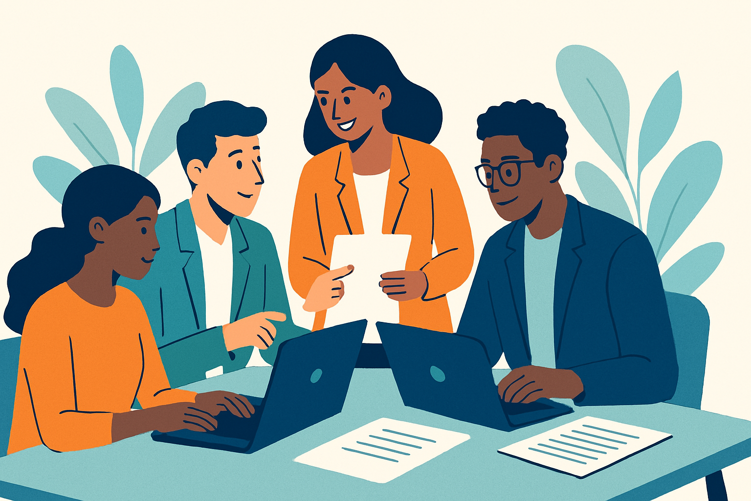 Knowledge Management and Collaboration Concept